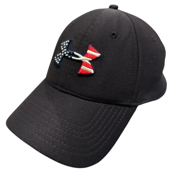 Under Armour Black Hat with Red and Blue Logo - Picture 3 of 7